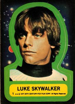 1977 O-Pee-Chee Star Wars - Stickers #1 Luke Skywalker Front