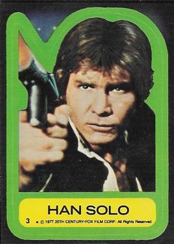 1977 O-Pee-Chee Star Wars - Stickers #3 Han Solo Front