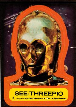 1977 O-Pee-Chee Star Wars - Stickers #5 See-Threepio Front