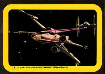 1977 O-Pee-Chee Star Wars - Stickers #11 Battle in outer space! Front