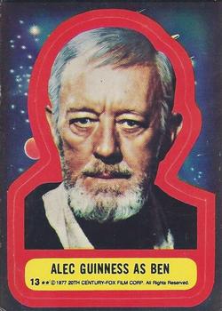 1977 O-Pee-Chee Star Wars - Stickers #13 Alec Guinness as Ben Front