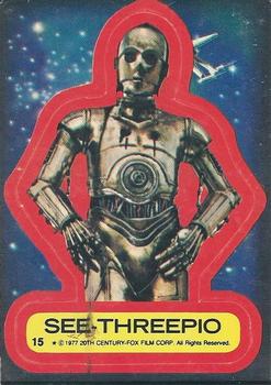 1977 O-Pee-Chee Star Wars - Stickers #15 See-Threepio Front