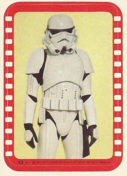 1977 O-Pee-Chee Star Wars - Stickers #43 Stormtrooper -- tool of the Empire Front