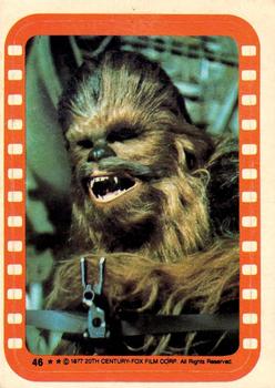 1977 O-Pee-Chee Star Wars - Stickers #46 Chewie gets riled! Front