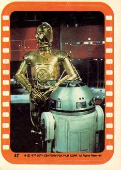 1977 O-Pee-Chee Star Wars - Stickers #47 Threepio and Artoo Front