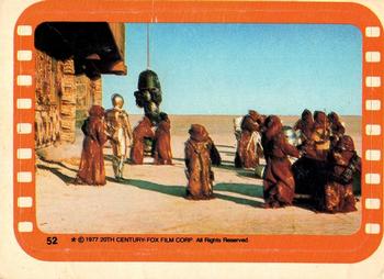 1977 O-Pee-Chee Star Wars - Stickers #52 The Jawas ready their new merchandise Front