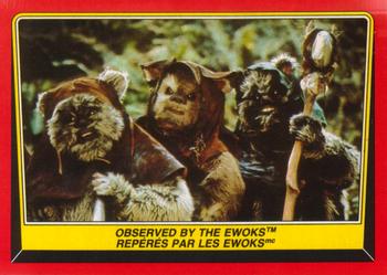 1983 O-Pee-Chee Star Wars: Return of the Jedi #102 Observed by the Ewoks Front