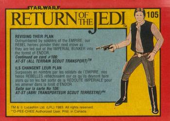 1983 O-Pee-Chee Star Wars: Return of the Jedi #105 Revisiting Their Plan Back