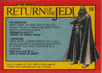 1983 O-Pee-Chee Star Wars: Return of the Jedi #10 The Inspection Back