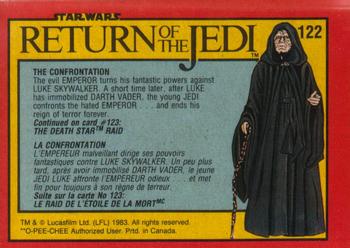 1983 O-Pee-Chee Star Wars: Return of the Jedi #122 The Confrontation Back