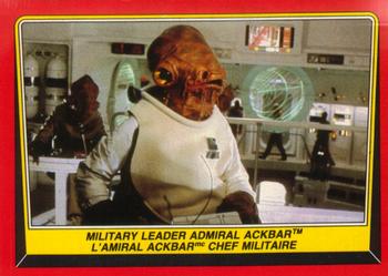 1983 O-Pee-Chee Star Wars: Return of the Jedi #124 Military Leader Admiral Ackbar Front