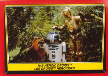 1983 O-Pee-Chee Star Wars: Return of the Jedi #129 The Heroic Droids Front