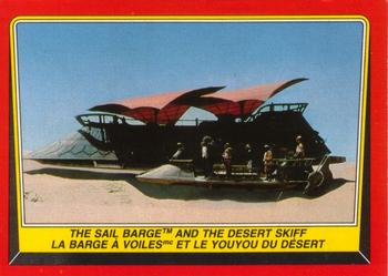 1983 O-Pee-Chee Star Wars: Return of the Jedi #38 The Sail Barge and the Desert Skiff Front