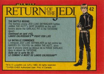 1983 O-Pee-Chee Star Wars: Return of the Jedi #42 The Battle Begins Back