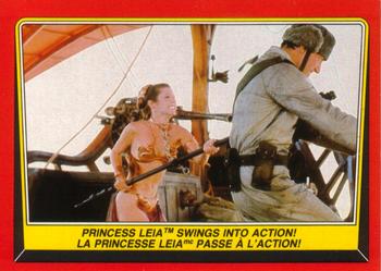 1983 O-Pee-Chee Star Wars: Return of the Jedi #52 Princess Leia Swings Into Action! Front