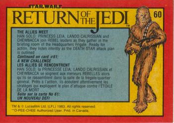 1983 O-Pee-Chee Star Wars: Return of the Jedi #60 The Allies Meet Back