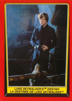 1983 O-Pee-Chee Star Wars: Return of the Jedi #94 Luke Skywalker's Destiny Front
