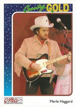 1992 Sterling Country Gold #15 Merle Haggard Front