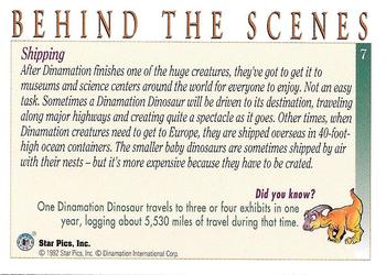 1992 Star Pics Dinamation Dino #7 Shipping Back