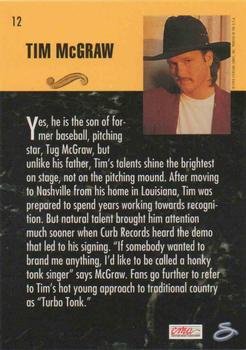 1993 Sterling Country Gold 2 #12 Tim McGraw Back