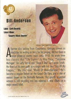 1993 Sterling Country Gold 2 #47 Bill Anderson Back