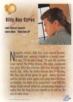 1993 Sterling Country Gold 2 #74 Billy Ray Cyrus Back
