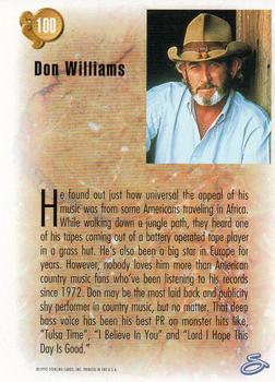 1993 Sterling Country Gold 2 #100 Don Williams Back