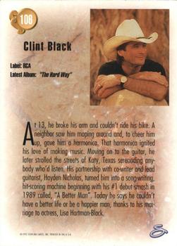 1993 Sterling Country Gold 2 #106 Clint Black Back