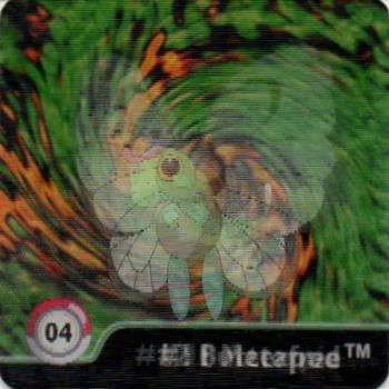 1999 ArtBox Pokemon Action Flipz Series One #4 #10 Caterpie          #11 Metapod           #12 Butterfree Front