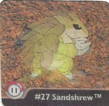 1999 ArtBox Pokemon Action Flipz Series One #11 #27 Sandshrew         #28 Sandslash Front