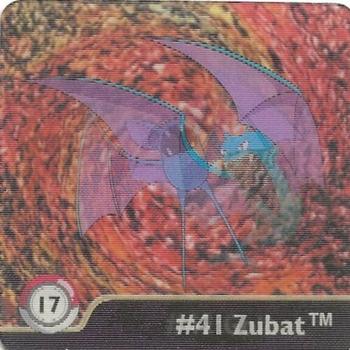 1999 ArtBox Pokemon Action Flipz Series One #17 #41 Zubat             #42 Golbat Front