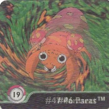 1999 ArtBox Pokemon Action Flipz Series One #19 #46 Paras             #47 Parasect Front