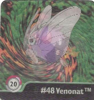 1999 ArtBox Pokemon Action Flipz Series One #20 #48 Venonat           #49 Venomoth Front