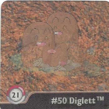 1999 ArtBox Pokemon Action Flipz Series One #21 #50 Diglett           #51 Dugtrio Front