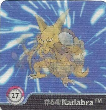 1999 ArtBox Pokemon Action Flipz Series One #27 #63 Abra              #64 Kadabra           #65 Alakazam Front