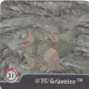 1999 ArtBox Pokemon Action Flipz Series One #31 #74 Geodude           #75 Graveler          #76 Golem Front