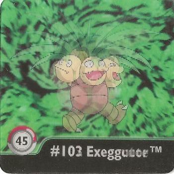 1999 ArtBox Pokemon Action Flipz Series One #45 #102 Exeggcute        #103 Exeggutor Front