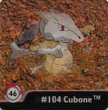 1999 ArtBox Pokemon Action Flipz Series One #46 #104 Cubone           #105 Marowak Front