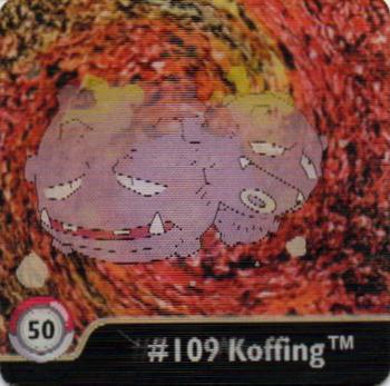 1999 ArtBox Pokemon Action Flipz Series One #50 #109 Koffing          #110 Weezing Front