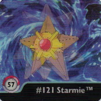 1999 ArtBox Pokemon Action Flipz Series One #57 #120 Staryu           #121 Starmie Front