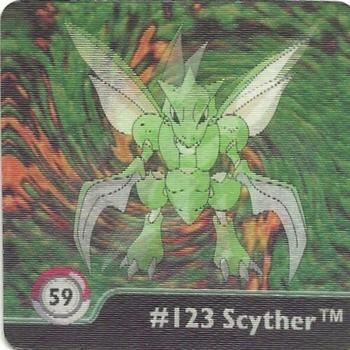 1999 ArtBox Pokemon Action Flipz Series One #59 #123 Scyther Front
