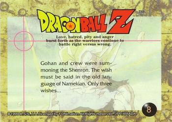 1999 ArtBox Dragon Ball Z Series 3 #8 Gohan and crew were summoning the Shenron. Th Back