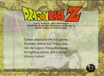 1999 ArtBox Dragon Ball Z Series 3 #17 Gohan attacked with full power Thunder strike Back