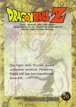 1999 ArtBox Dragon Ball Z Series 3 #26 The fight with Piccolo was a complete reversa Back