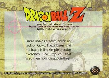 1999 ArtBox Dragon Ball Z Series 3 #33 Frieza makes a swift, fierce attack on Goku. Back