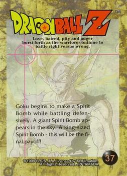 1999 ArtBox Dragon Ball Z Series 3 #37 Goku begins to make a Spirit Bomb while battl Back