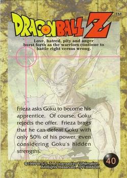 1999 ArtBox Dragon Ball Z Series 3 #40 Frieza asks Goku to become his apprentice. Of Back