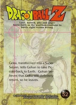 1999 ArtBox Dragon Ball Z Series 3 #52 Goku, transformed into a Super Saiyan, tells Back