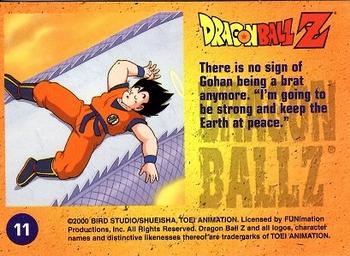 2000 ArtBox Dragon Ball Z Chromium #11 There is no sign of Gohan being a brat anymo Back