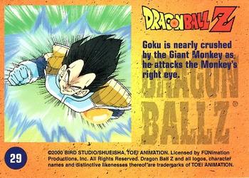 2000 ArtBox Dragon Ball Z Chromium #29 Goku is nearly crushed by the Giant Monkey a Back